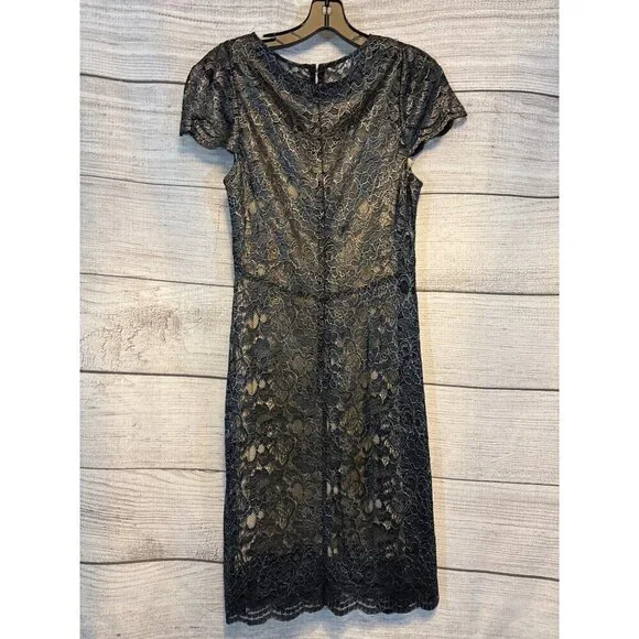 L'Agence Black Lace Dress with slip Size 8 - Picture 2 of 4